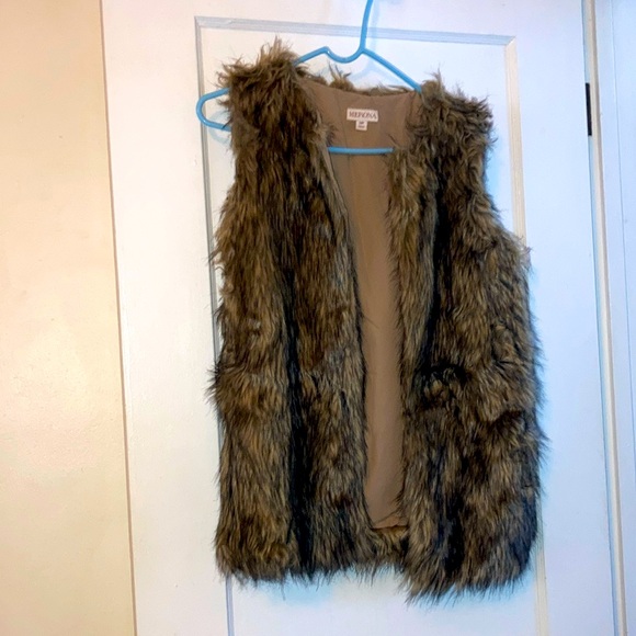 Merona Jackets & Blazers - Merona brown faux fur vest
